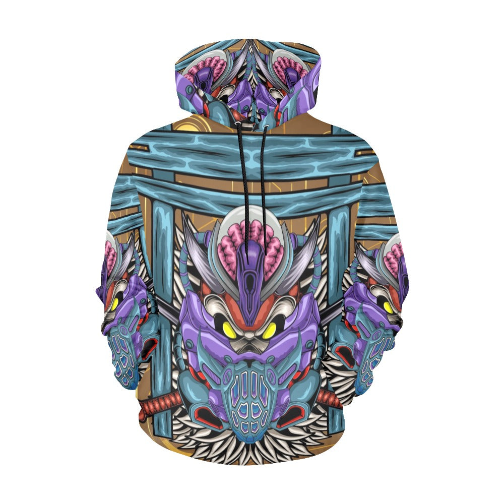 Evil Samurai Alien Robot All Over Print Hoodie