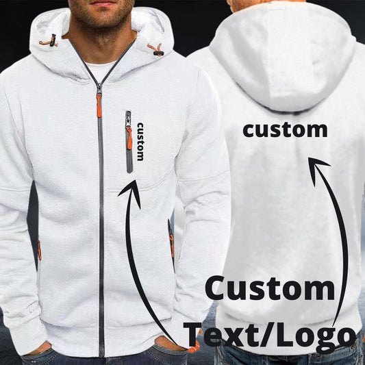 Personalized Custom Text/Logo White Autumn Hoodie - Top Content | POD Collection | Free Shipping