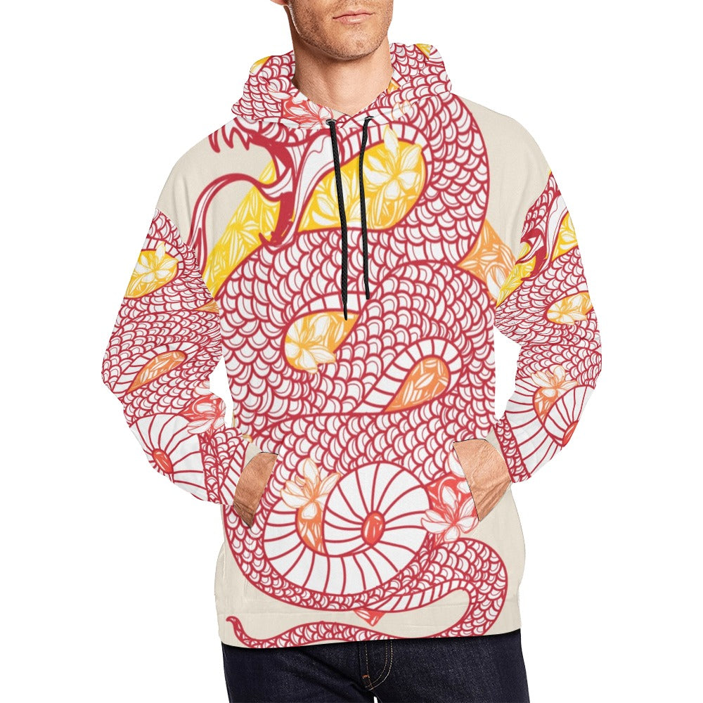 Tattoo Art Snake Flower All Over Print Hoodie