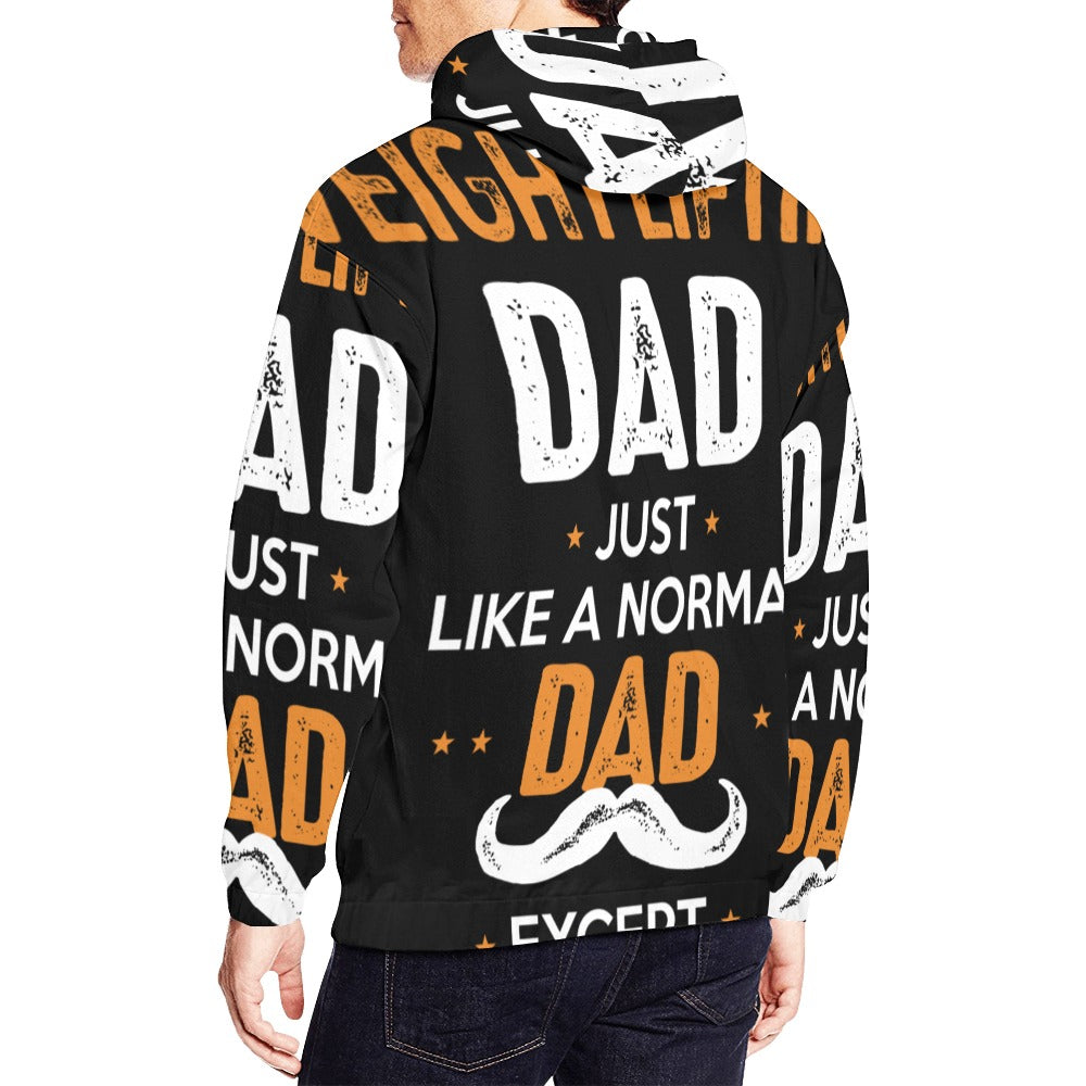 Weight Lifting Dad Except Much Cooler Cool Gift All Over Print Hoodie