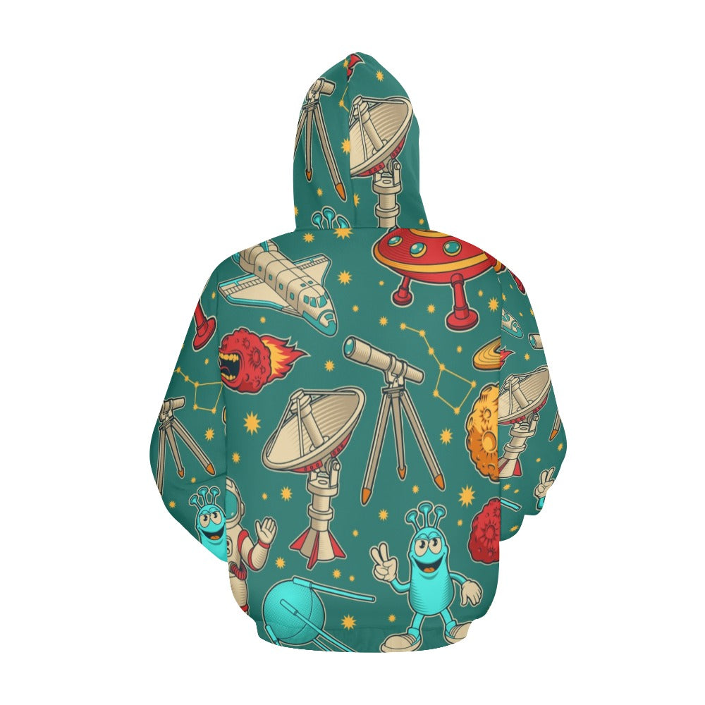 Cartoon Space All Over Print Hoodie