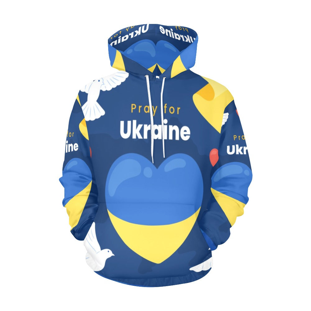 Pray Ukraine illustration All Over Print Hoodie