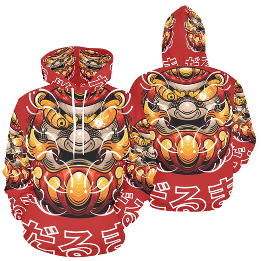 Demon Daruma Doll Japanese All Over Print Hoodie