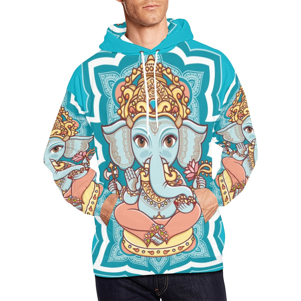 Ganesh Chaturthi Indian Mythology Elephant All Over Print Hoodie