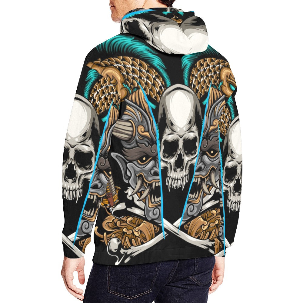 Kabuki Mask All Over Print Hoodie