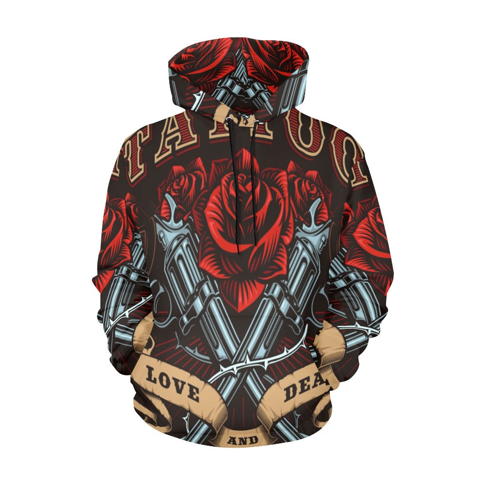 Guns Roses Tattoo All Over Print Hoodie