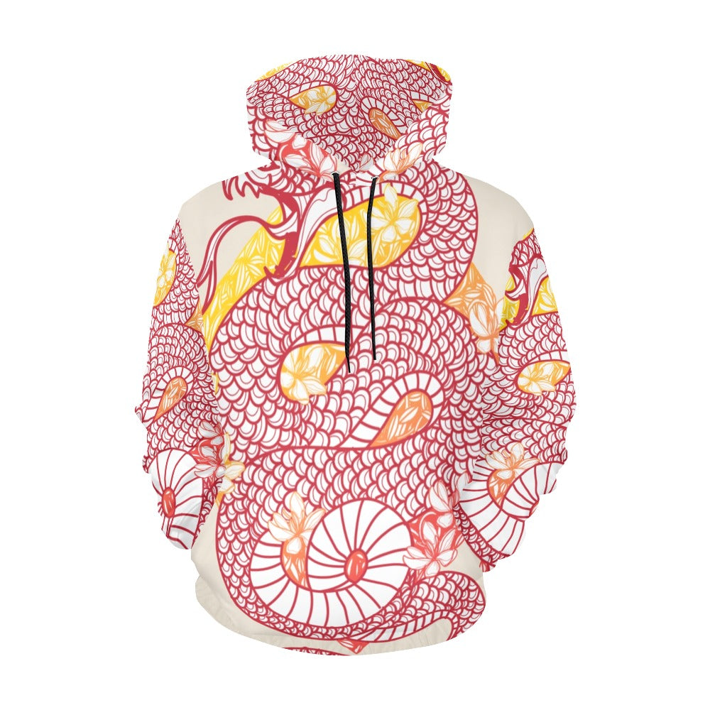 Tattoo Art Snake Flower All Over Print Hoodie