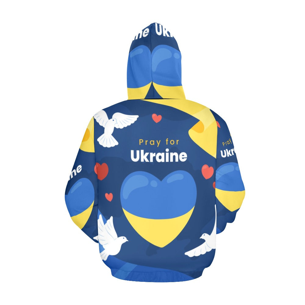 Pray Ukraine illustration All Over Print Hoodie