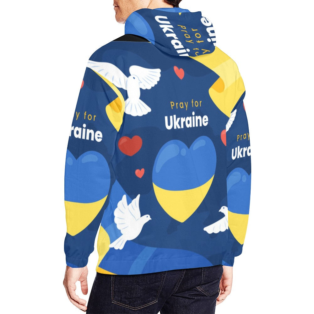 Pray Ukraine illustration All Over Print Hoodie