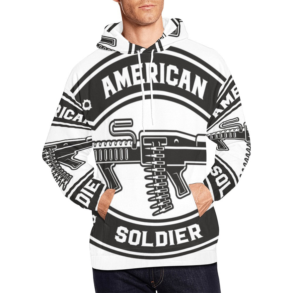 Military American Soldier All Over Print Hoodie