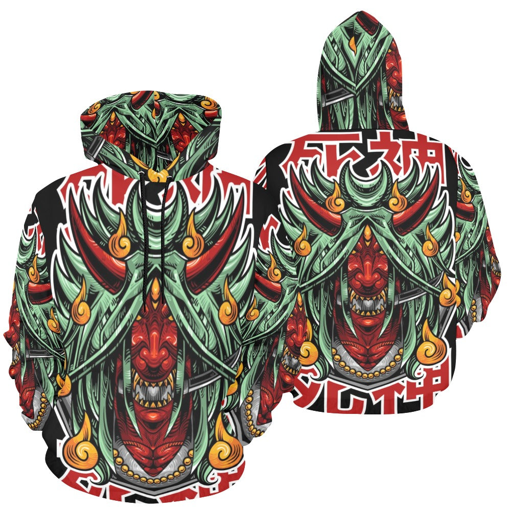 Shinigami Grim Reaper Japanese All Over Print Hoodie