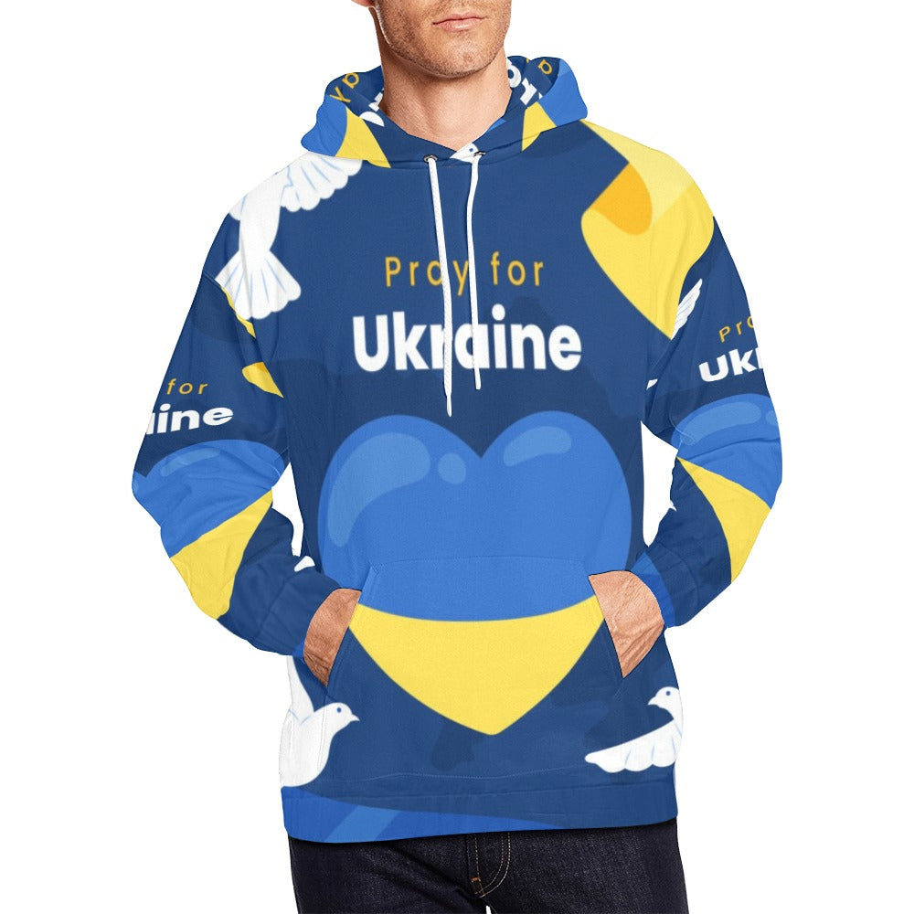 Pray Ukraine illustration All Over Print Hoodie