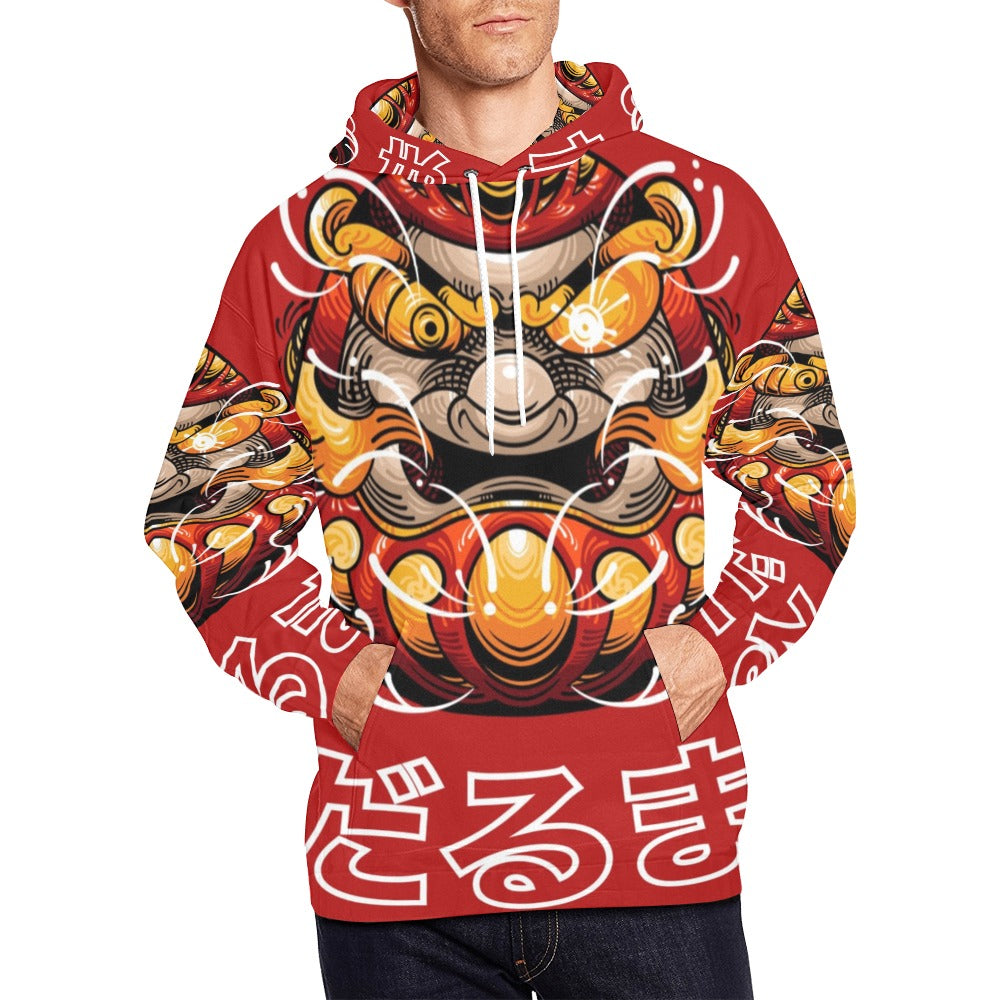 Demon Daruma Doll Japanese All Over Print Hoodie