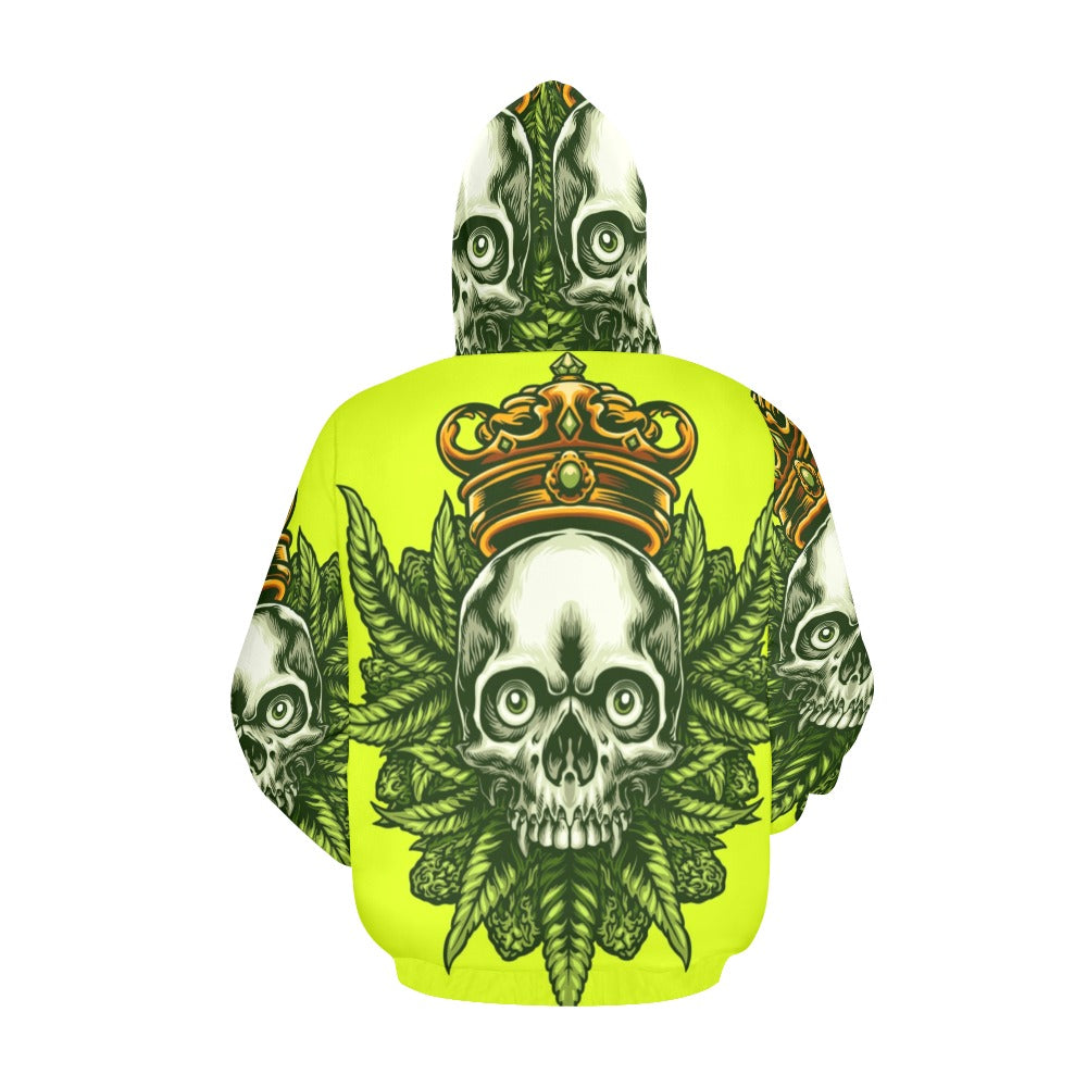 King Cannabis Skull All Over Print Hoodie