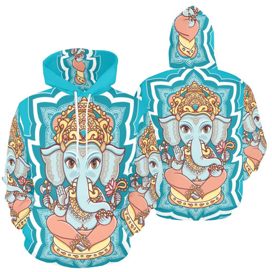 Ganesh Chaturthi Indian Mythology Elephant All Over Print Hoodie