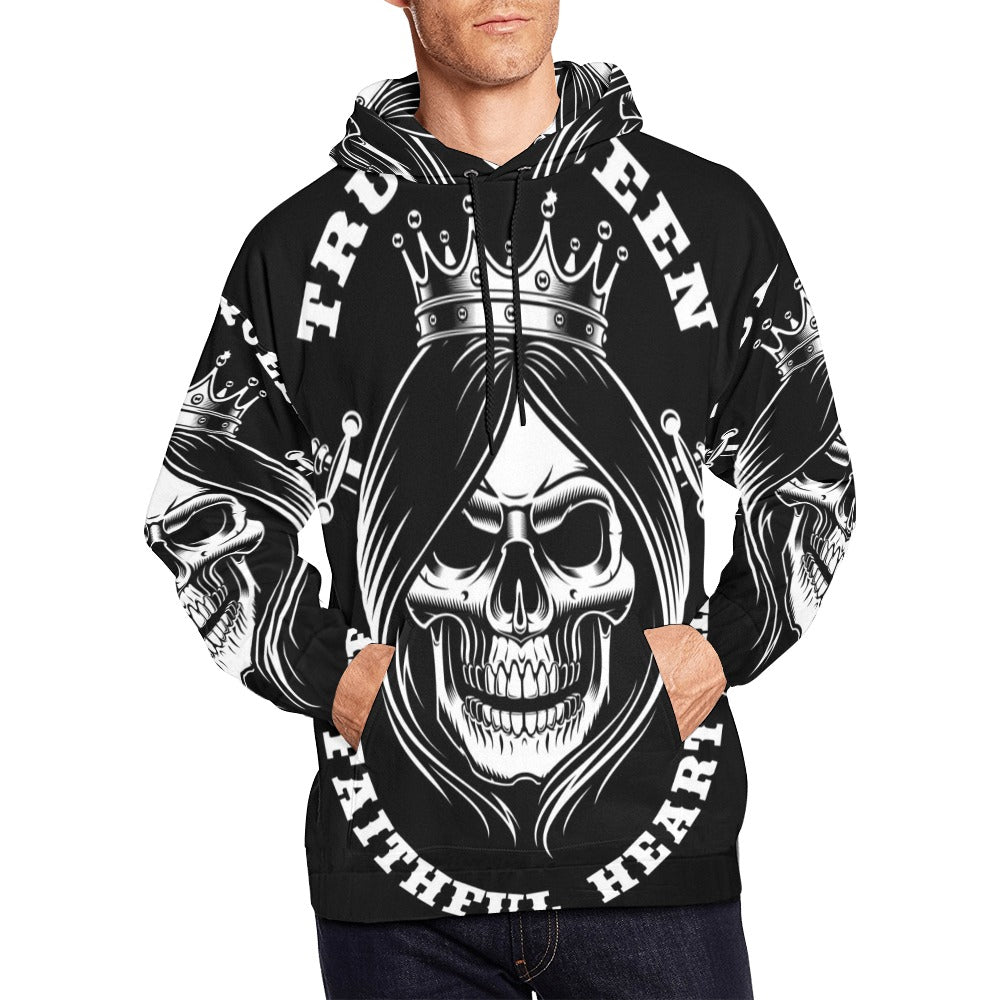 Queen Skull All Over Print Hoodie