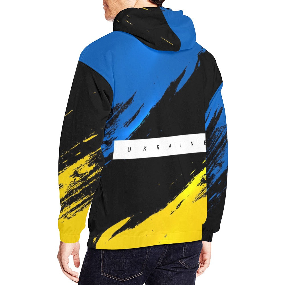 Modern Ukraine Flag Painted 3D All Over Print Hoodie