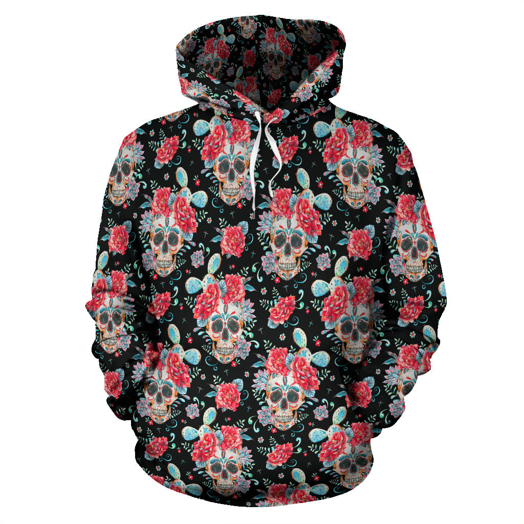 Red & Black Skull s Hoodie