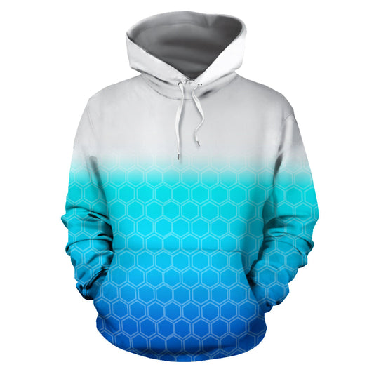 White to deep blue hoodie - Top Content | POD Collection | Free Shipping