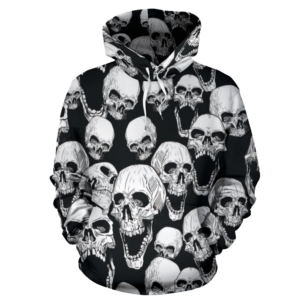 Screaming Skulls Men Hoodie