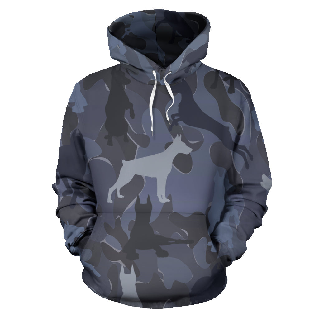 Doberman Dark Blue Hoodie