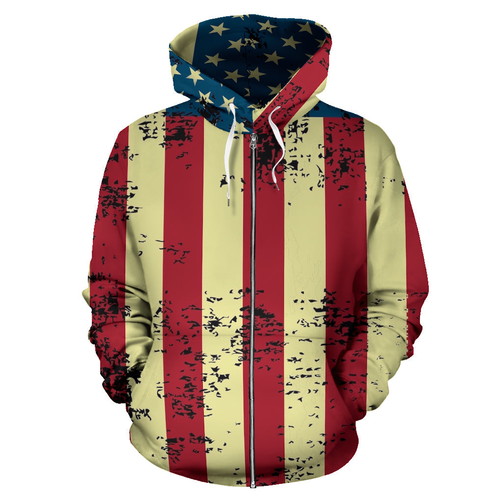 American Flag Zip Hoodie