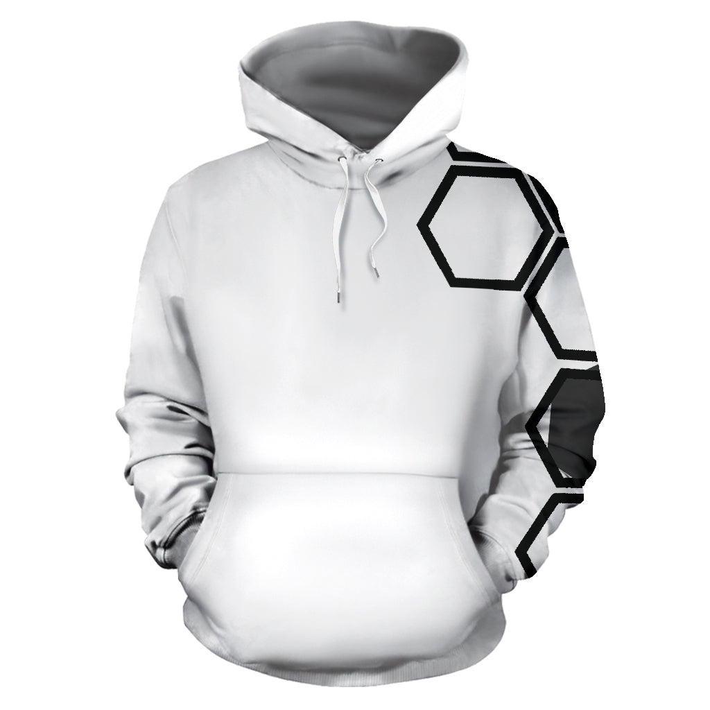 Hexagons white men's hoodie - Top Content | POD Collection | Free Shipping