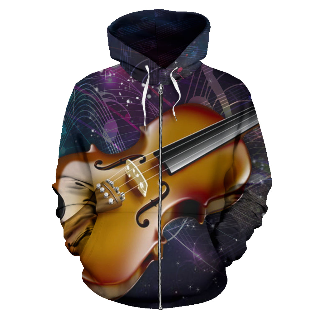 Guitar Lovers Zip-Up Hoodie