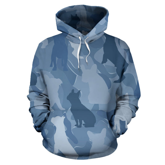 French Bulldog Light Blue Hoodie