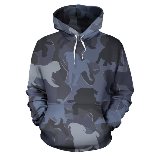 Pug Dark Blue Hoodie