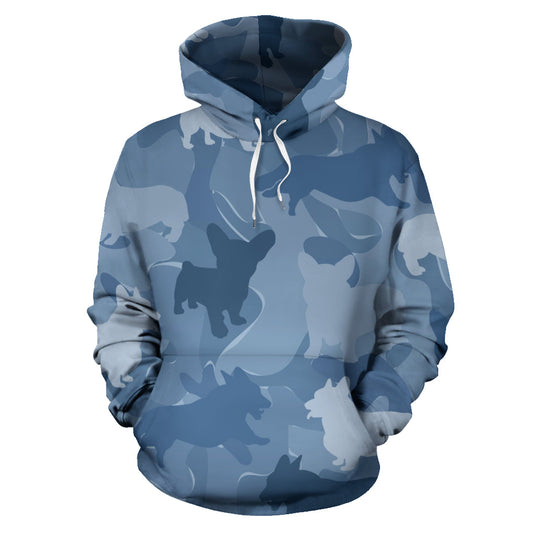 Corgi Light Blue Hoodie