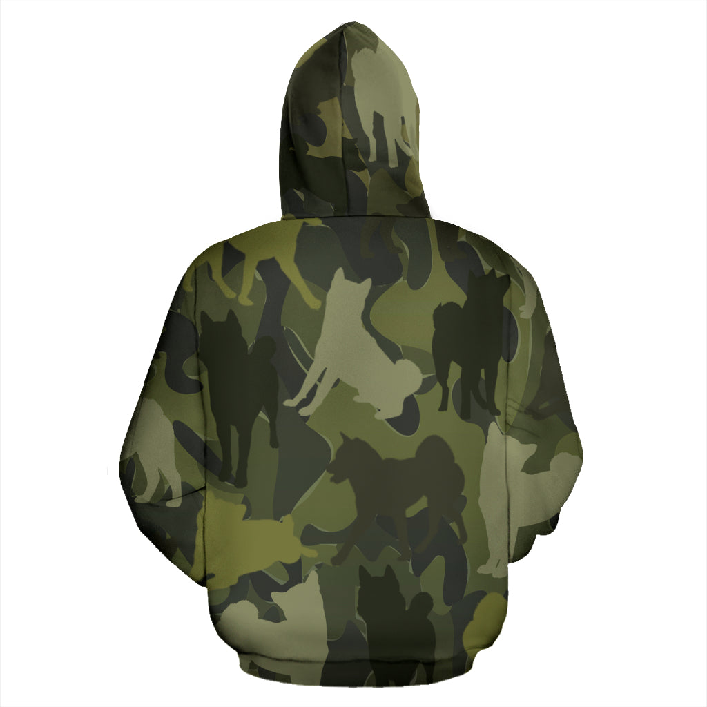 Shiba Inu Dark Green Hoodie