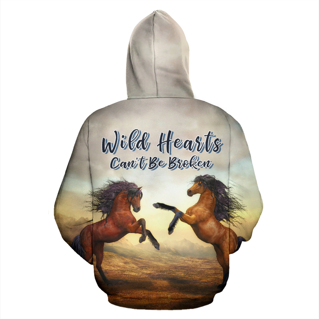 Wild Hearts Can't Be Broken All Over Print Hoodie - Top Content | POD Collection | Free Shipping