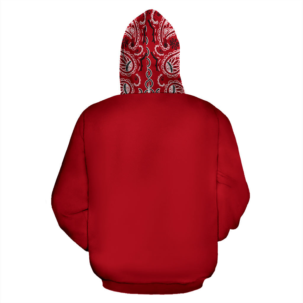 Red Bandana Top Pullover Hoodie