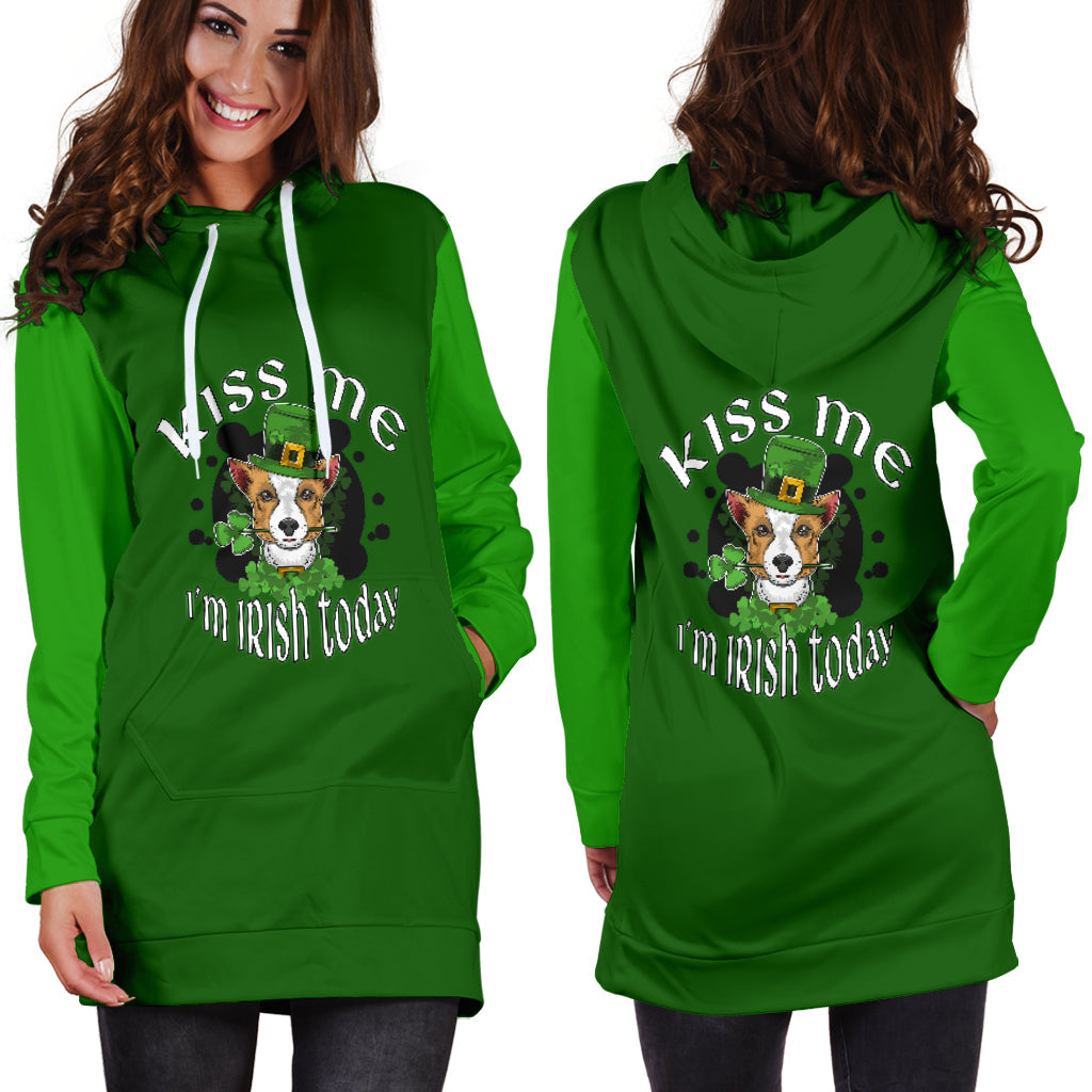 Kiss Me I'm Irish Today Hoodie Dress