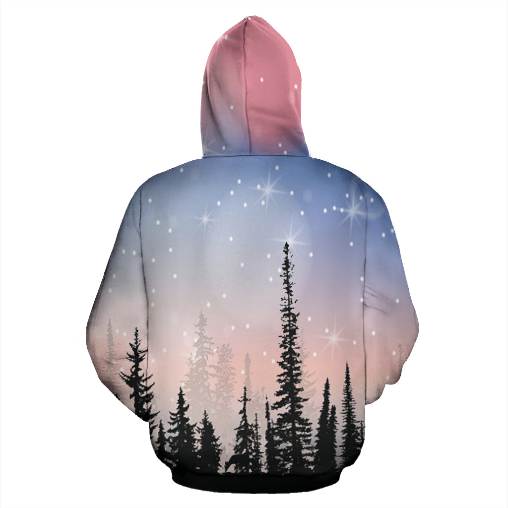 Galaxy & Forest Zipper Hoodie