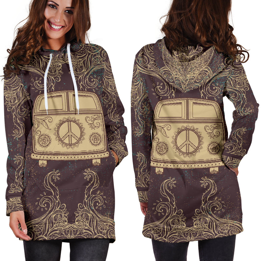 Hippie Bus Women's Hoodie Dress