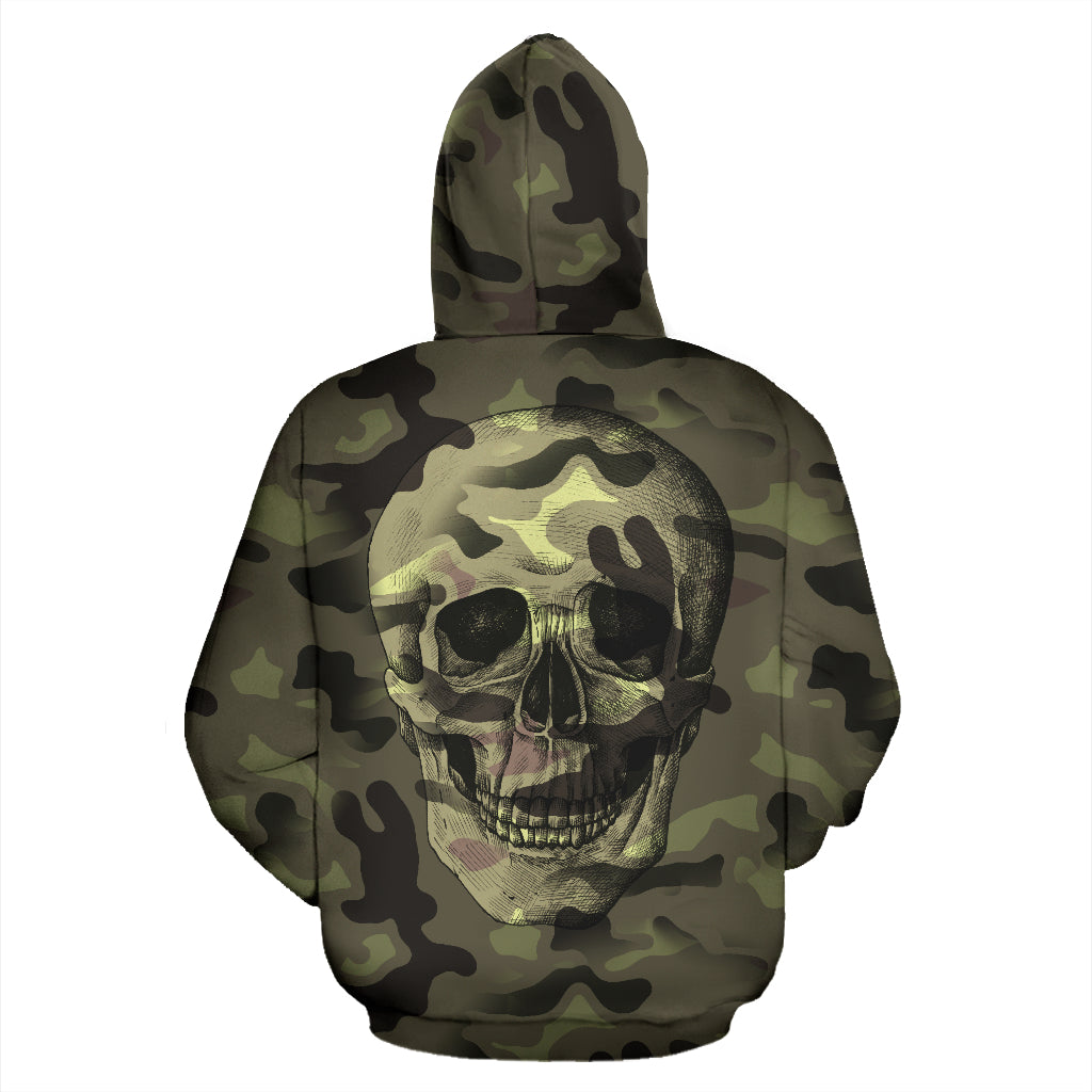 Camo Skull All Over Print for Lovers of Skulls and Camouflage Hoodie