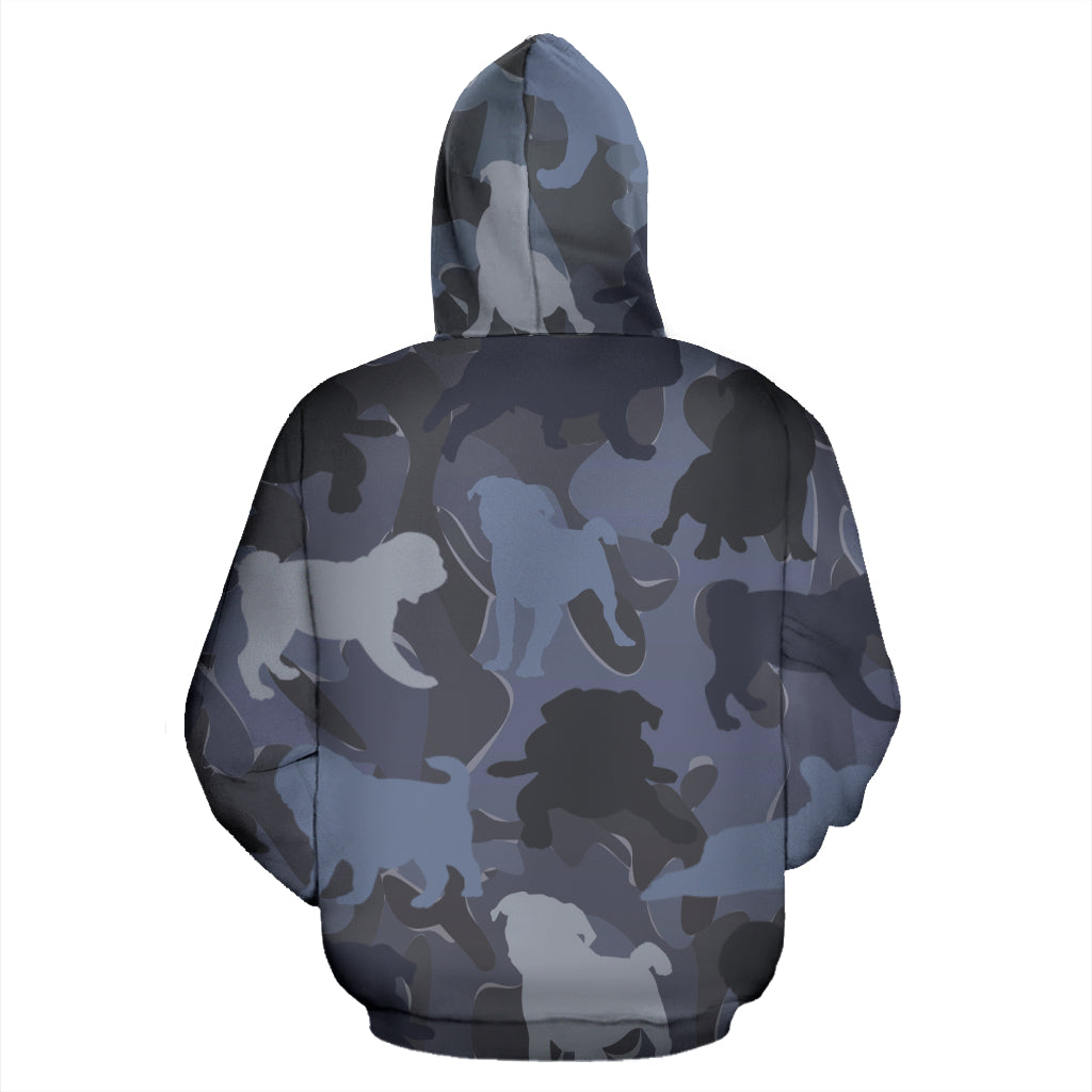 Pug Dark Blue Hoodie