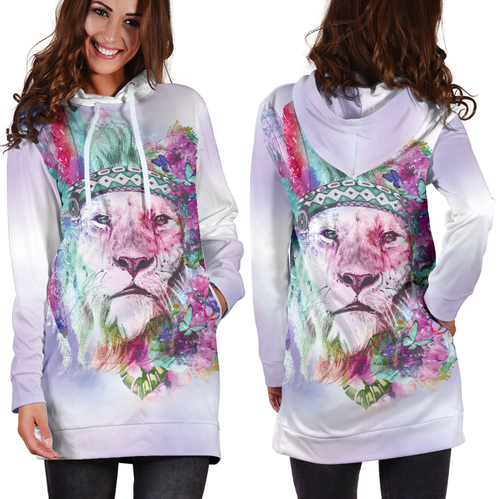 Hippie Lion Hoodie Dress