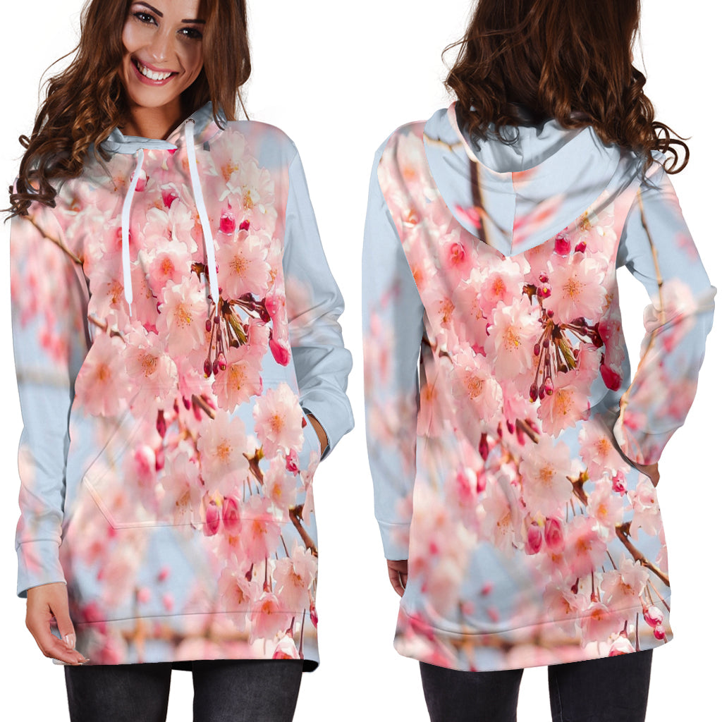 Cherry Blossoms Women's Hoodie Dress