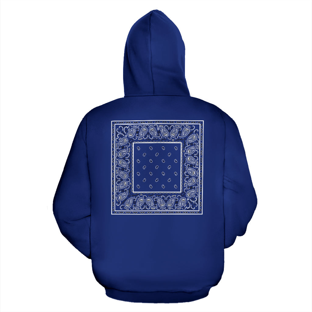 Simple Times Royal Blue Bandana Pullover Hoodie