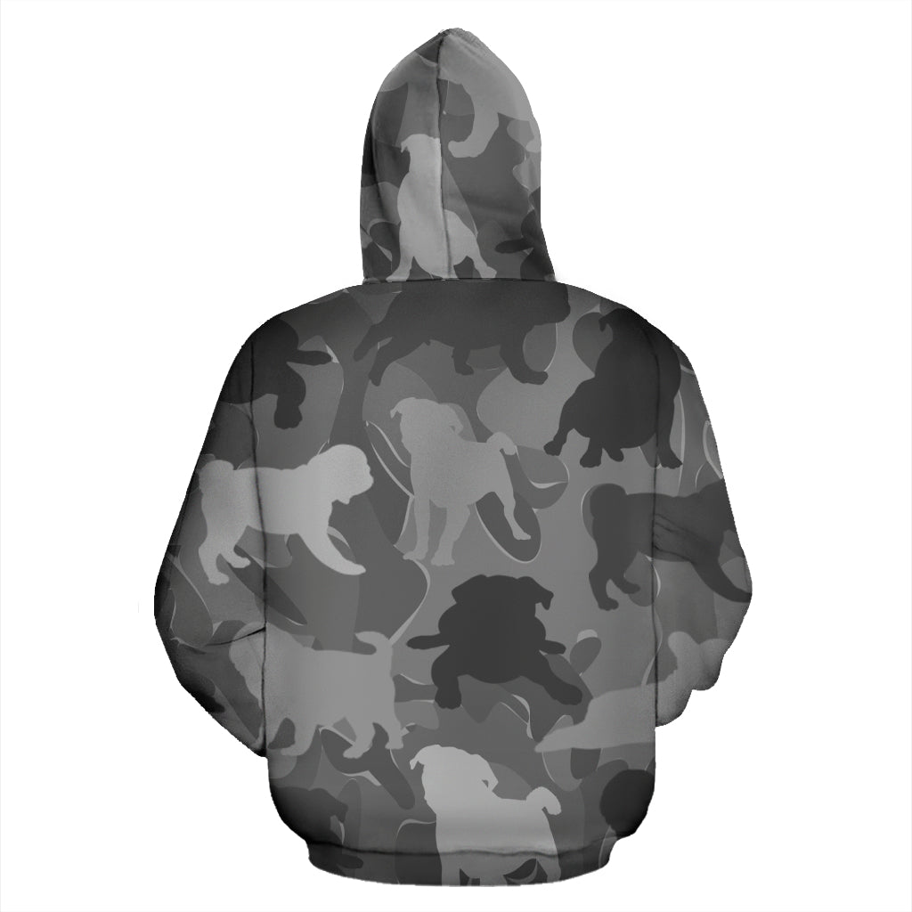 Pug Light Grey Hoodie