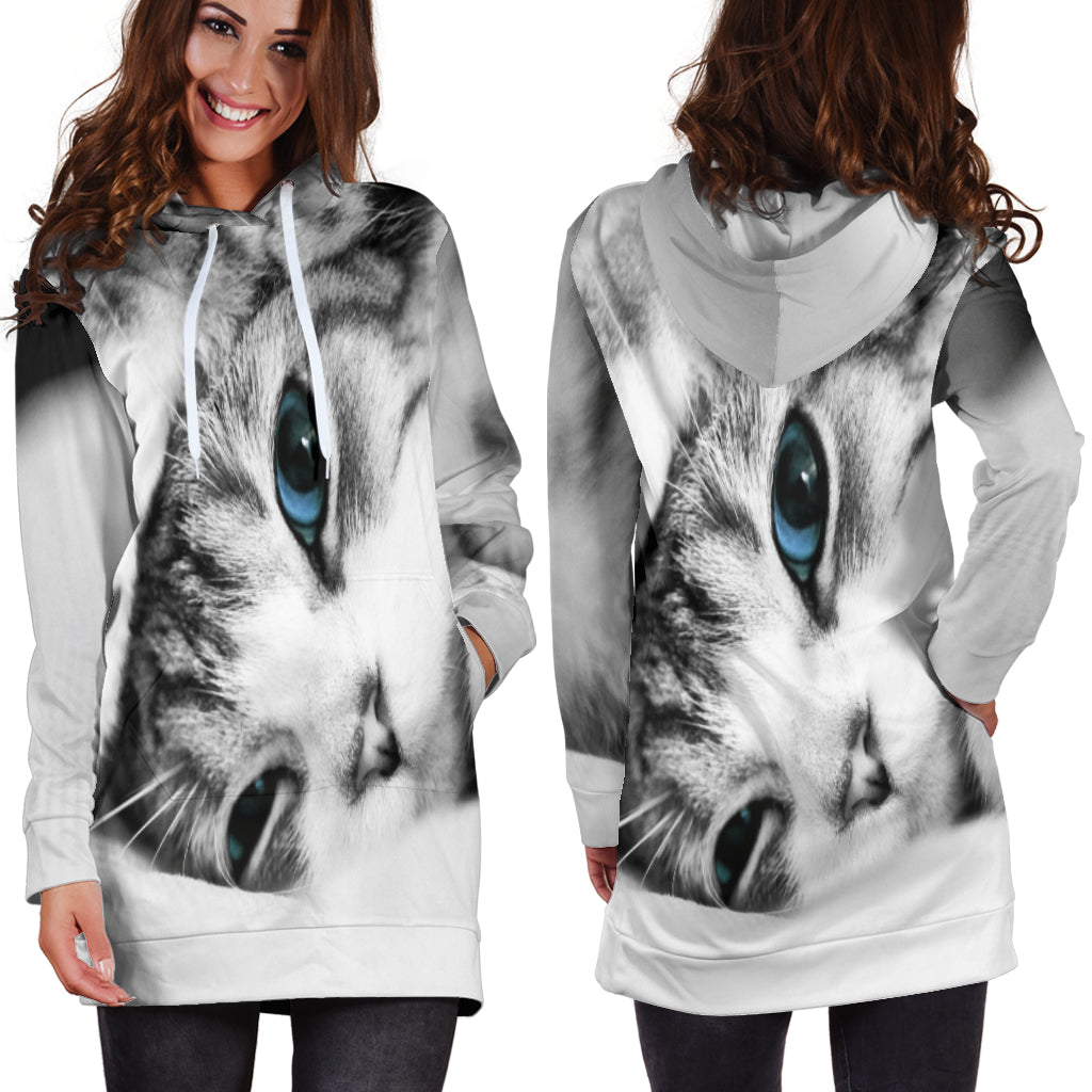 Kitten Women's Hoodie Dress