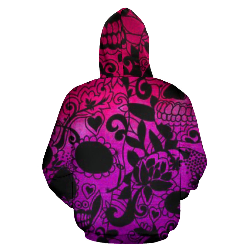 Skull Art pinkish Hoodie