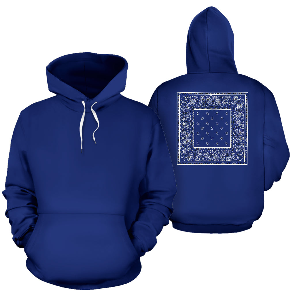 Simple Times Royal Blue Bandana Pullover Hoodie