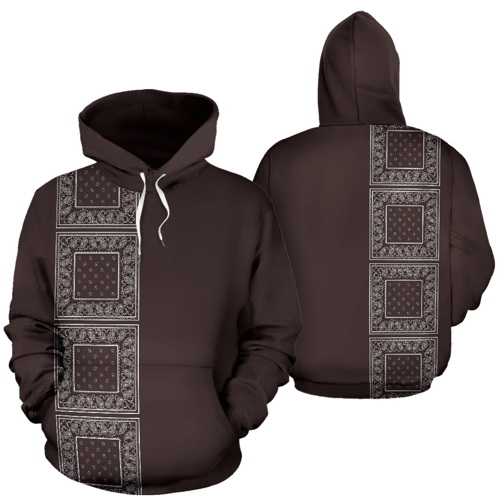 Lineup Coffee Brown Bandana Pullover Hoodie - Top Content | POD Collection | Free Shipping