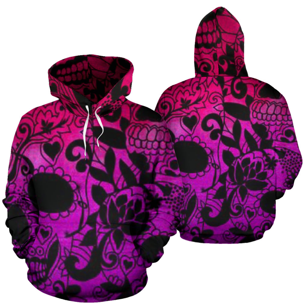 Skull Art pinkish Hoodie