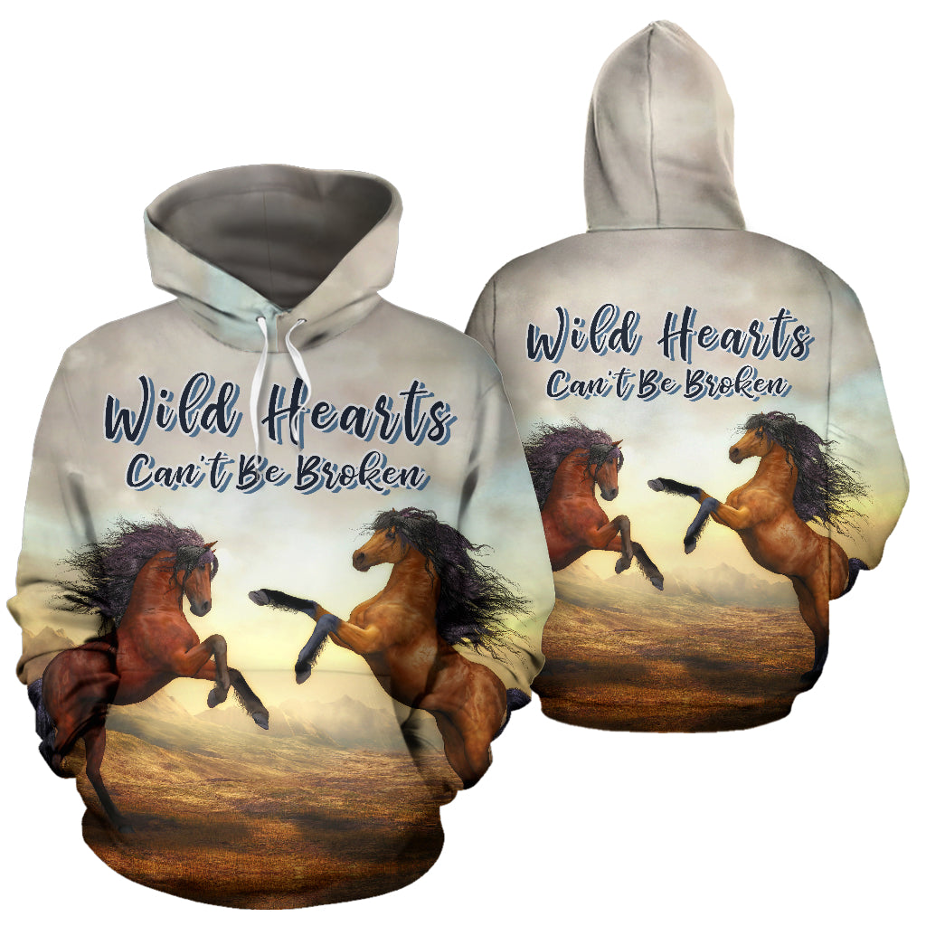 Wild Hearts Can't Be Broken All Over Print Hoodie - Top Content | POD Collection | Free Shipping