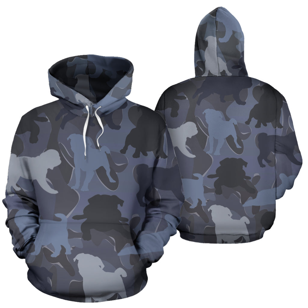 Pug Dark Blue Hoodie